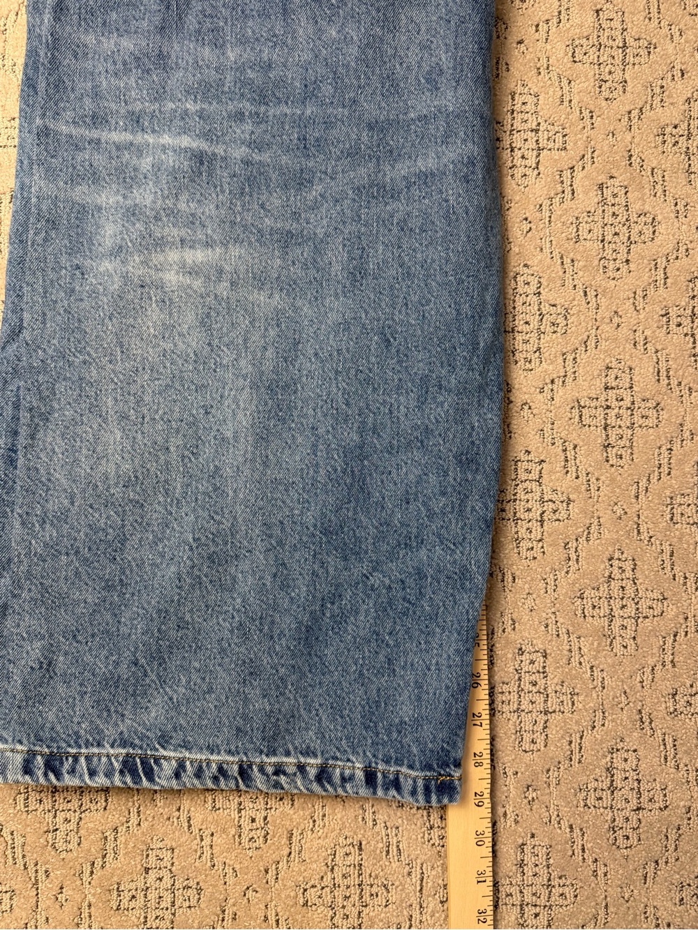 Pilcro Anthropologie Wide Leg Jeans Light Wash Blue Denim Size 27 - Picture 3 of 11